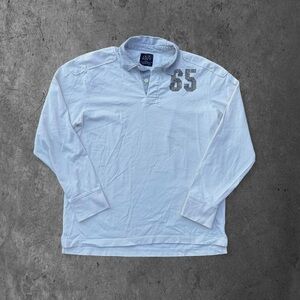 Old Navy Men's White Long Sleeve Collared Shirt